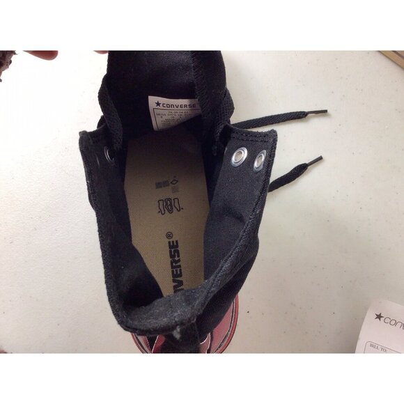 Converse All Star High Tops Shoes Black Red Tattoos Mens 8 - Picture 5 of 8